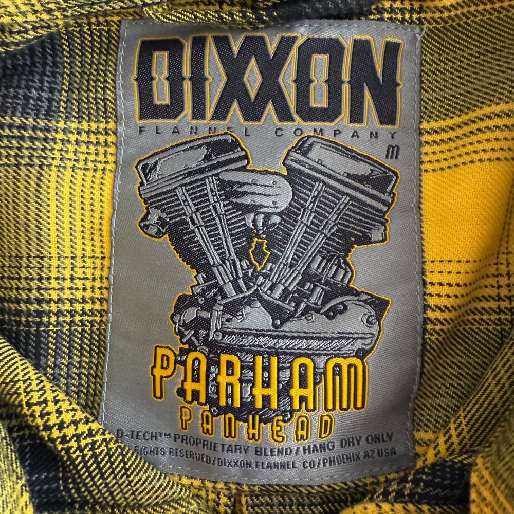 Dixxon NWT Parham Panhead J & P Cycles Bumblebee Flannel Snap Up Shirt M - Picture 7 of 11